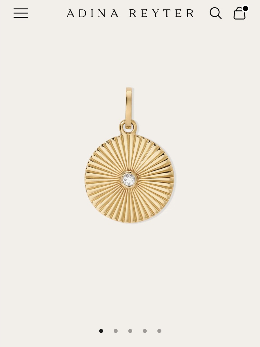 Adina Reyter Groovy Diamond Rays Hinged Charm